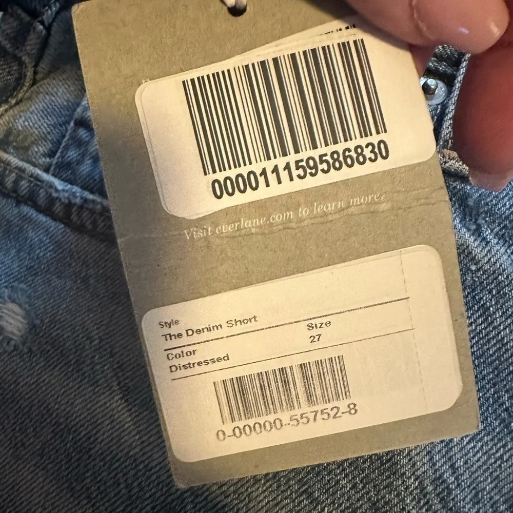 Everlane The '90s Cheeky Long High Waisted Denim Short Organic Cotton - Picture 9 of 13